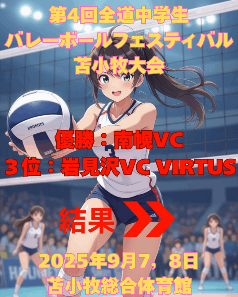 第4回北海道中学生バレーボールフェスティバル苫小牧大会