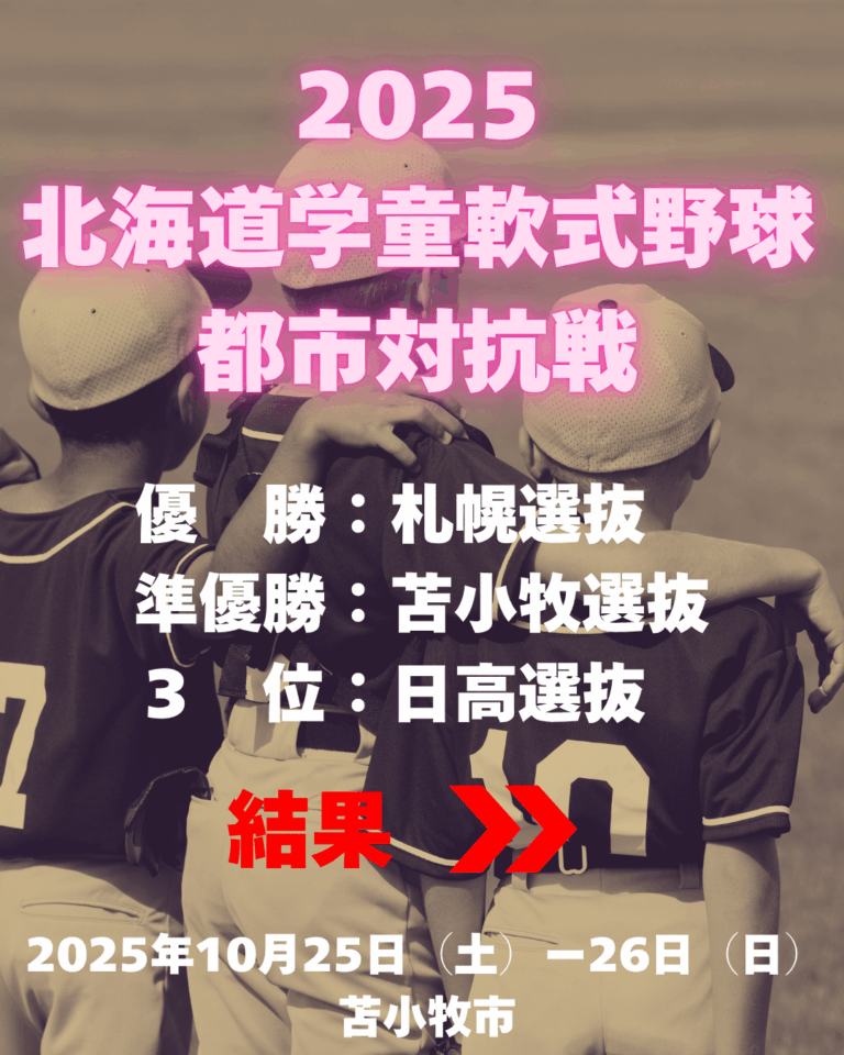 2025北海道学童軟式野球都市対抗戦